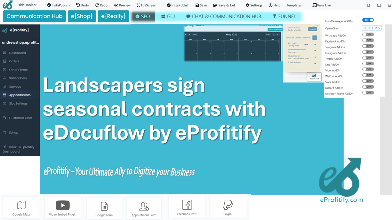Landscapers sign seasonal contracts with eDocuflow by eProfitify